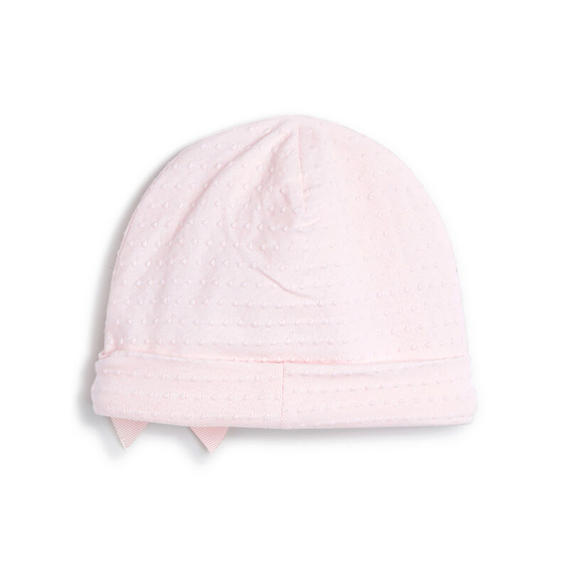 Girls Light Pink Knitted Hat image number 1
